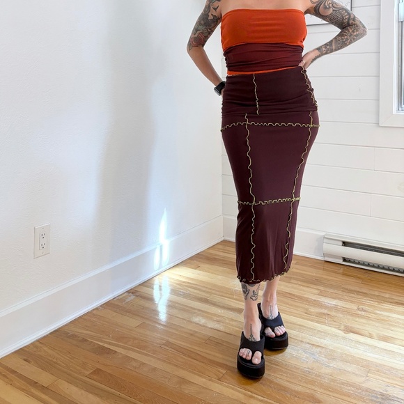 Marina moscone foldover tubino mesh skirt - Picture 5 of 9